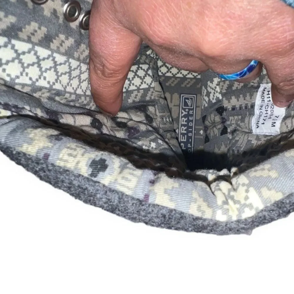 Sperry Top-Sider‎ Acklins Charcoal/Silver Glitter 9302084 Women's 7.5